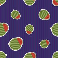 Watermelon pattern Seamless texture with ripe watermelons