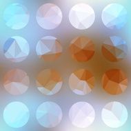 Geometric circles on blurred background