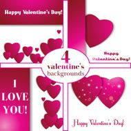 Valentines day Abstract paper hearts Love Valentine background with hearts N43