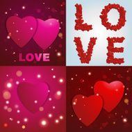 Valentines day Abstract paper hearts Love Valentine background with hearts N57