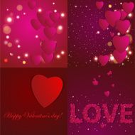 Valentines day Abstract paper hearts Love Valentine background with hearts N59