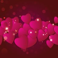 Valentines day Abstract paper hearts Love Valentine background with hearts N65