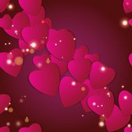 Valentines day Abstract paper hearts Love Valentine background with hearts N66