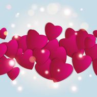 Valentines day Abstract paper hearts Love Valentine background with hearts N83