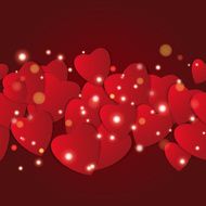 Valentines day Abstract paper hearts Love Valentine background with hearts N104