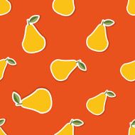 Pear pattern Seamless texture with ripe pears N2