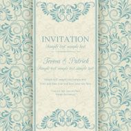 Baroque invitation blue and beige N7