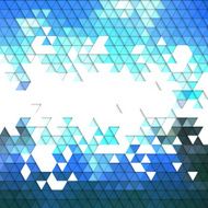 Colorful blue geometric background abstract triangle pattern vector N3