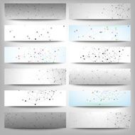 Big banners set science backgrounds molecule and communication backgrounds Conceptual N7