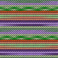 Knitted pattern violet green orange