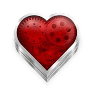 Heart with gears