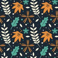 seamless pattern autumn leaves N3