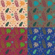 collection of seamless leaves