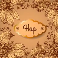 Hop Vector illustration