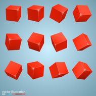 colored cubes 3d