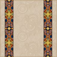 lace border stripe in ornate floral background N5