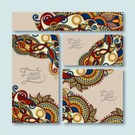 collection of decorative floral greeting cards in vintage style N2