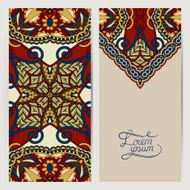 decorative label card for vintage design ethnic pattern N7