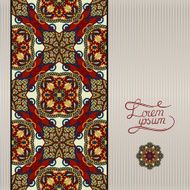 geometric background vintage ornamental design in beige colour