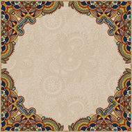 beige colour floral vintage frame