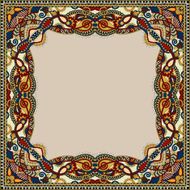 floral vintage frame ukrainian ethnic style Vector illustratio