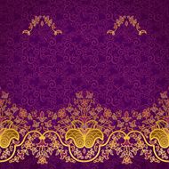 Vector floral border in Eastern style N16