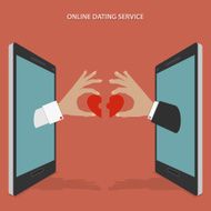 Online dating service vector concept