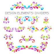 Colored dividers set