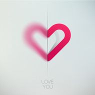 Heart love symbol design template Happy Valentines day concept icon