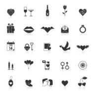 Valentines Day and wedding icons N2