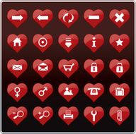 Heart Shaped Buttons (Icons)