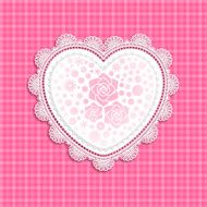 Valentine&#039;s Day and Wedding background Lace heart flowers