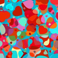 Beautiful colorful heart shape background EPS 8