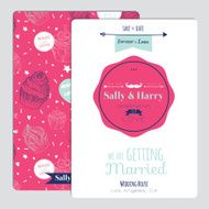 Wedding romantic floral Save the Date invitation