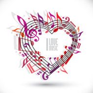 I love music template in red pink and violet colors