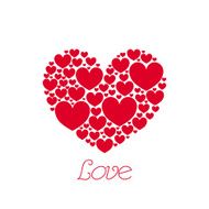 vibrant pink heart on white background