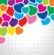 Vector - Multicolored hearts