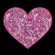 abstract heart on black background N2