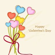 Colorful hearts bouquet for Valentine&#039;s Day