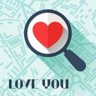 Happy Valentine&#039;s illustration in flat style N4
