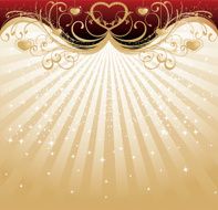 golden Valentine&#039;s Day background