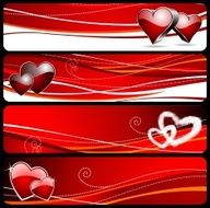 Four banner graphic for Valentine&#039;s day