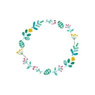 Watercolor flower frame