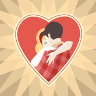 Embracing couple N2