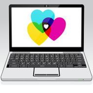 Laptop computer LoveHearts