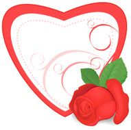 heart shape with rose