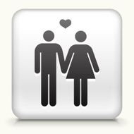 Square Button with Couple