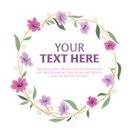 Floral wreath with space for text