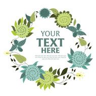 Floral wreath with space for text N2