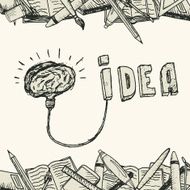 Brain lamp poster
